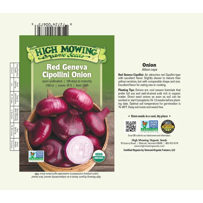 Onion: Red Geneva Cipollini Seeds