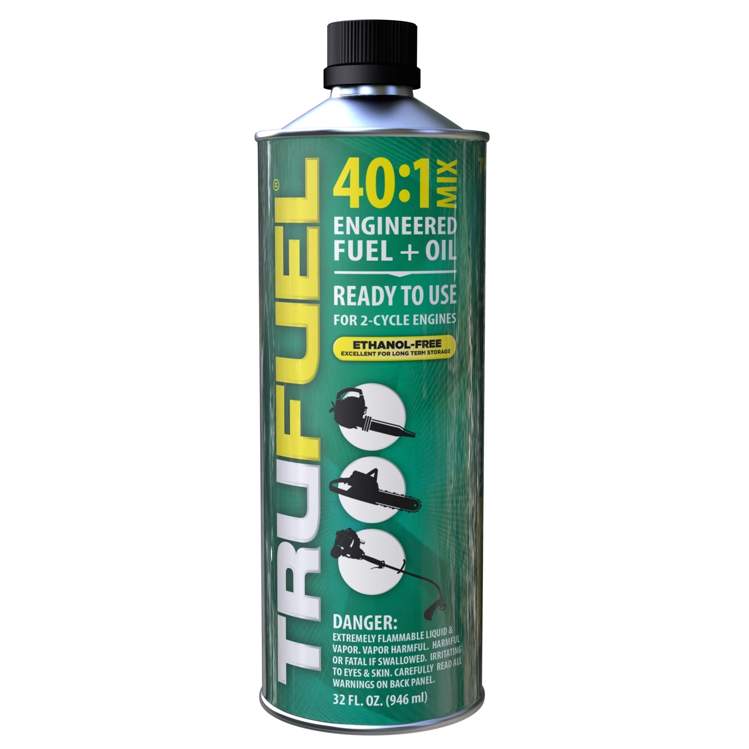 Pre-mixed 40:1 Fuel & Oil For 2-cycle Engines, 32 Oz.