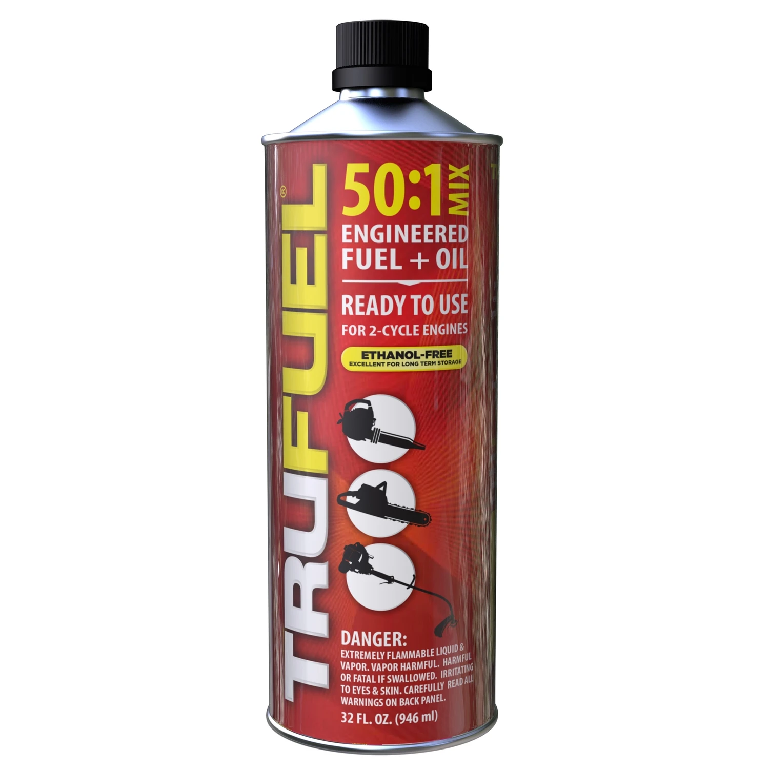 Pre-mixed 50:1 Fuel & Oil, 2-cycle Engines, 32 Oz.